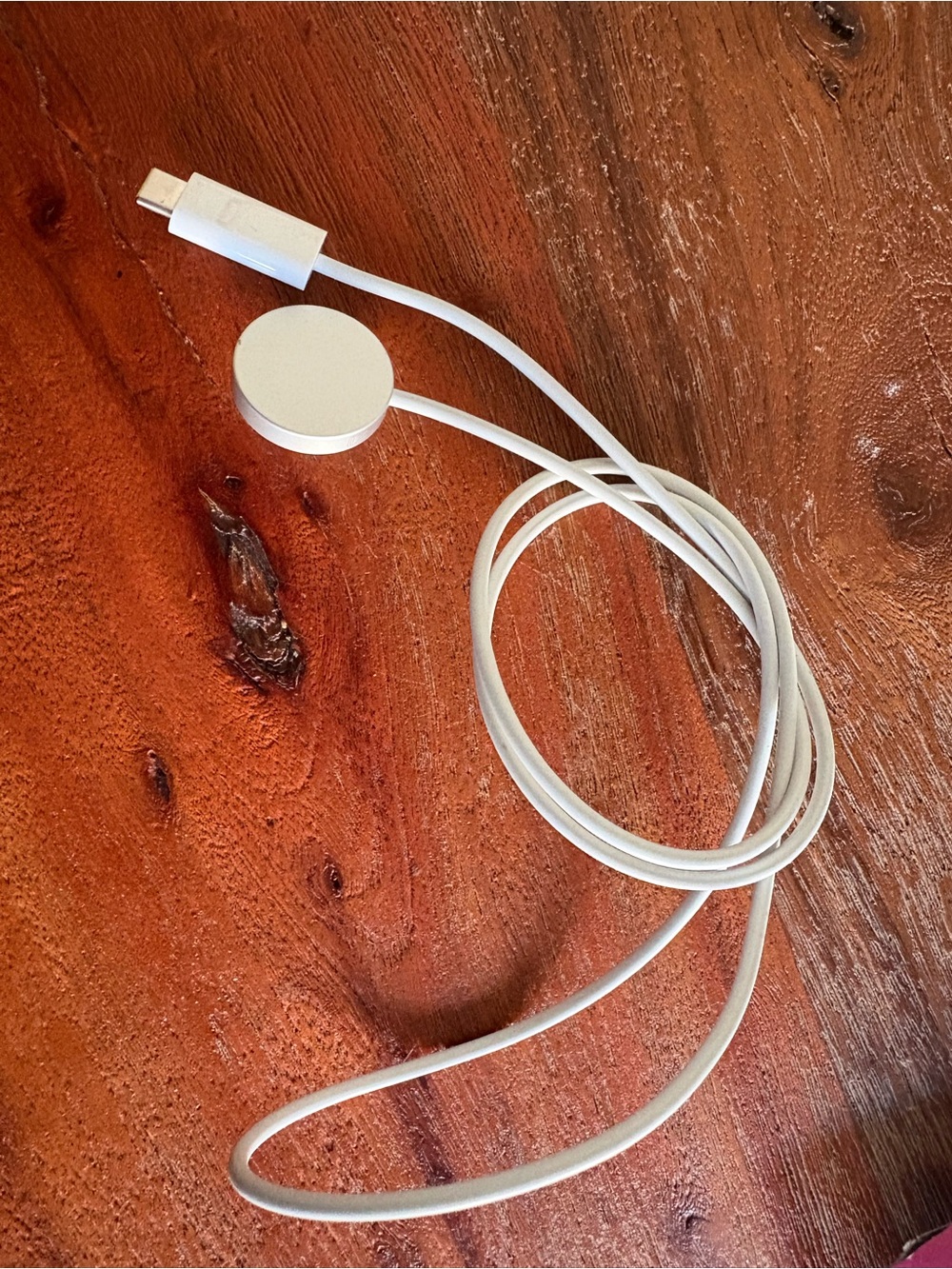 Apple - White Magnetic Charging Cable for Smartwatches